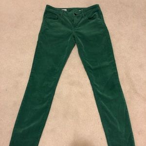 Green corduroy Gap pants